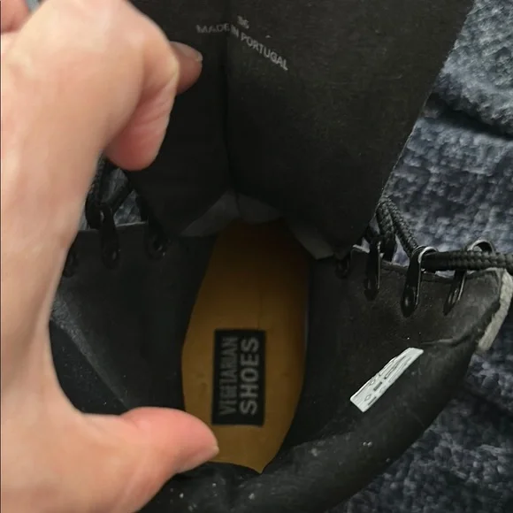 Black Lace-Up Boots EUC - Picture 6 of 7